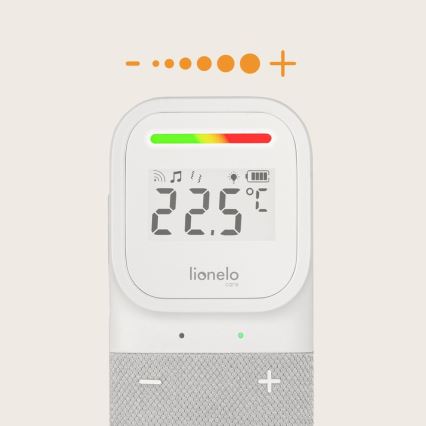 Lionelo - Baby monitor audio ricaricabile senza fili BABYLINE 2.3 5V