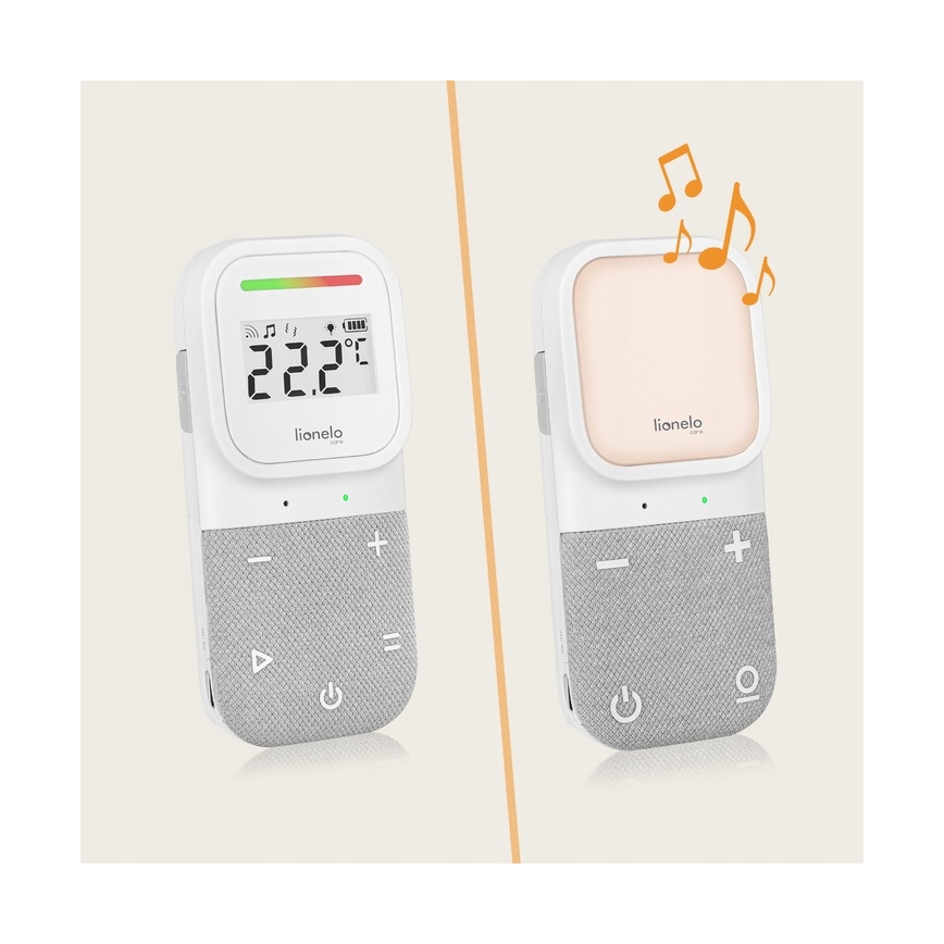 Lionelo - Baby monitor audio ricaricabile senza fili BABYLINE 2.3 5V