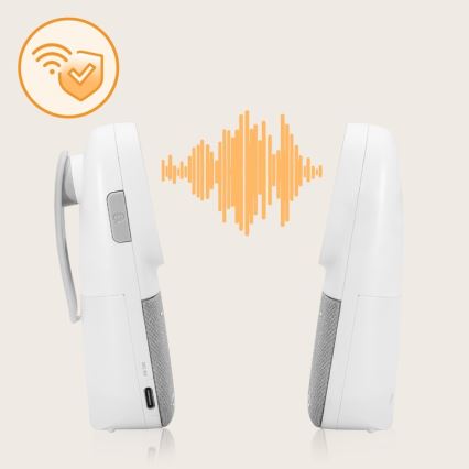 Lionelo - Baby monitor audio ricaricabile senza fili BABYLINE 2.3 5V