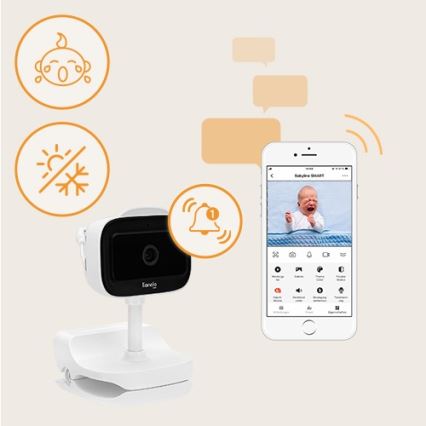 Lionelo - Baby monitor ricaricabile per bambini BABYLINE GO 5V 3350 mAh