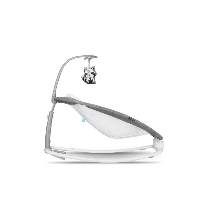 Lionelo - Baby-Wippe mit Vibrationsfunktion und Melodie PASCAL 2×AA grau/türkis