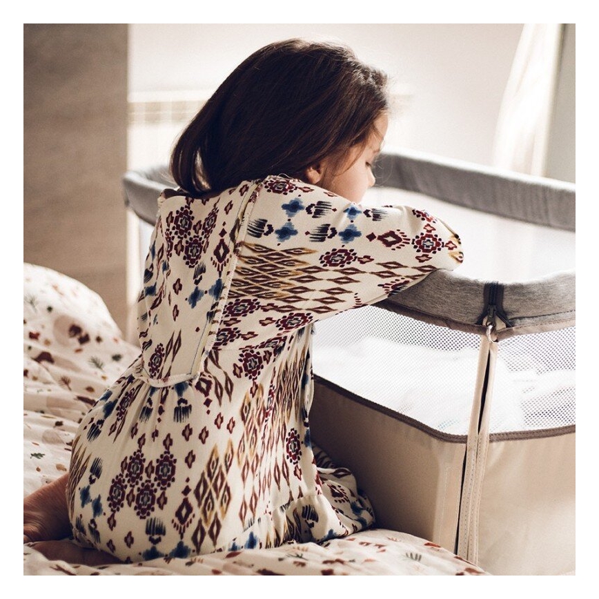 Lionelo - Babybett 3-in-1 LEONIE grau/beige