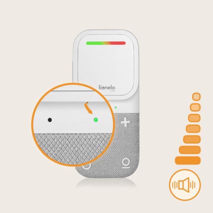Lionelo - Babyphone audio rechargeable sans fil BABYLINE 2.2 5V