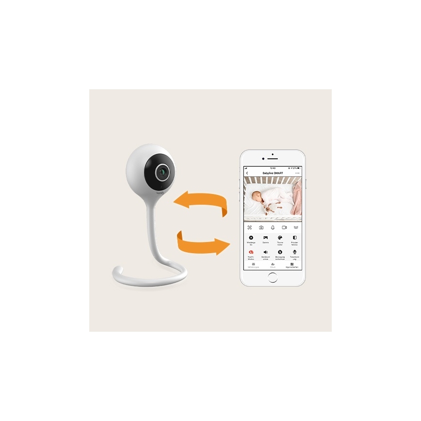 Lionelo - Babyphone intelligent BABYLINE SMART Wi-Fi blanc