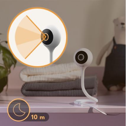 Lionelo - Babyphone intelligent BABYLINE SMART Wi-Fi blanc
