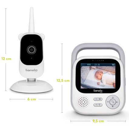 Lionelo - Babyphone mit Monitor BABYLINE 3.2 5V 2600 mAh
