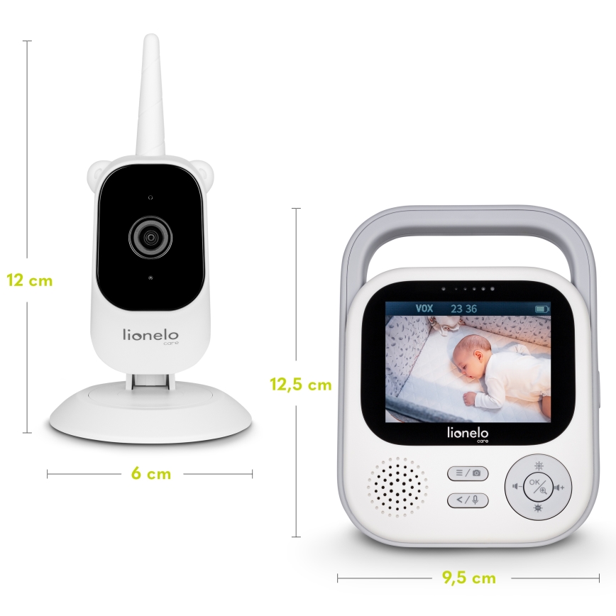 Lionelo - Babyphone mit Monitor BABYLINE 3.2 5V 2600 mAh