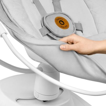Lionelo - Babyschaukel mit Melodie BELLA Grey Concrete + Fernbedienung