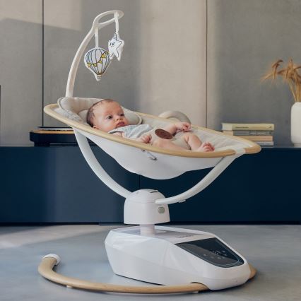 Lionelo - Babyschaukel mit Melodie OLIVIA Beige Natural + Fernbedienung
