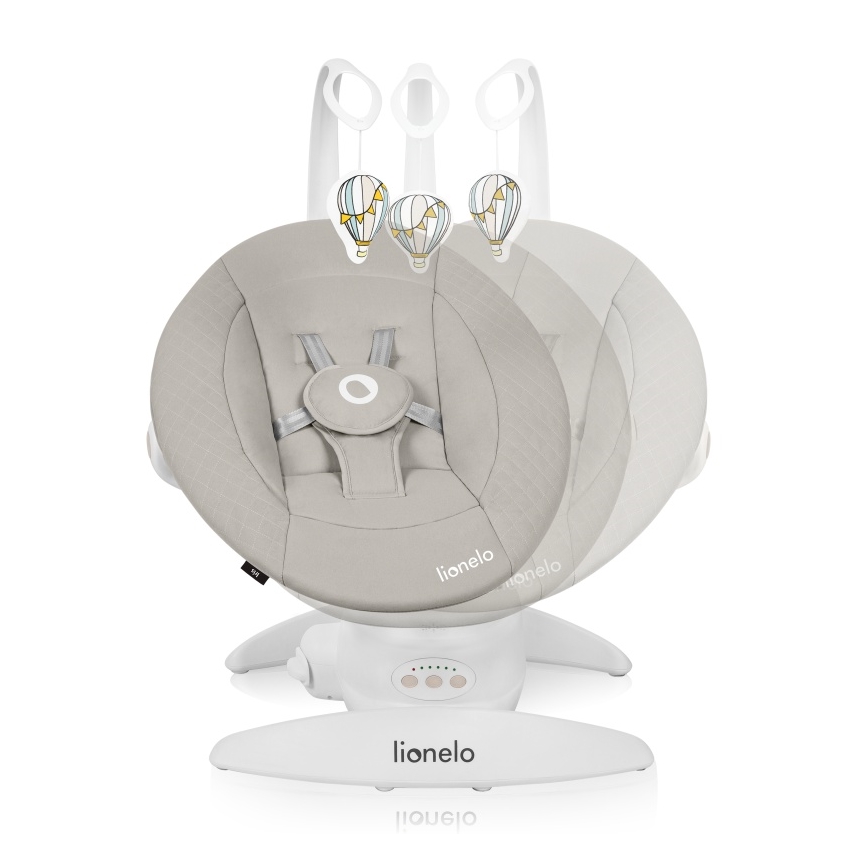 Lionelo - Babywippe mit Melodie IRIS 4xAA Sandbeige