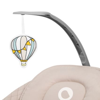 Lionelo - Babywippe mit Melodie RIO 4xC Beige Latte + Fernbedienung