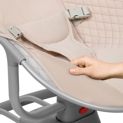 Lionelo - Babywippe mit Melodie RIO 4xC Beige Latte + Fernbedienung