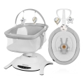 Lionelo - Balancelle 2 en 1 BELLA pour bébé avec mélodies 4xAA Gris Béton + télécommande