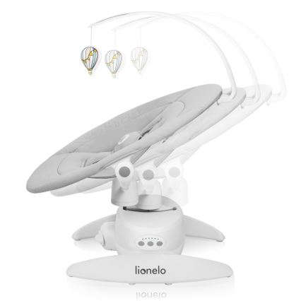 Lionelo - Balancelle musicale pour bébé IRIS Grey Concrete