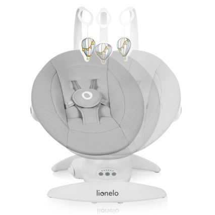 Lionelo - Balancelle musicale pour bébé IRIS Grey Concrete