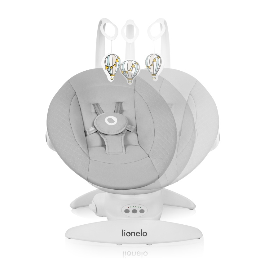Lionelo - Balancelle musicale pour bébé IRIS Grey Concrete