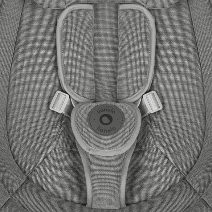 Lionelo - Balancelle pour bébé BLOSSOM Gris Concrete avec mélodie et télécommande