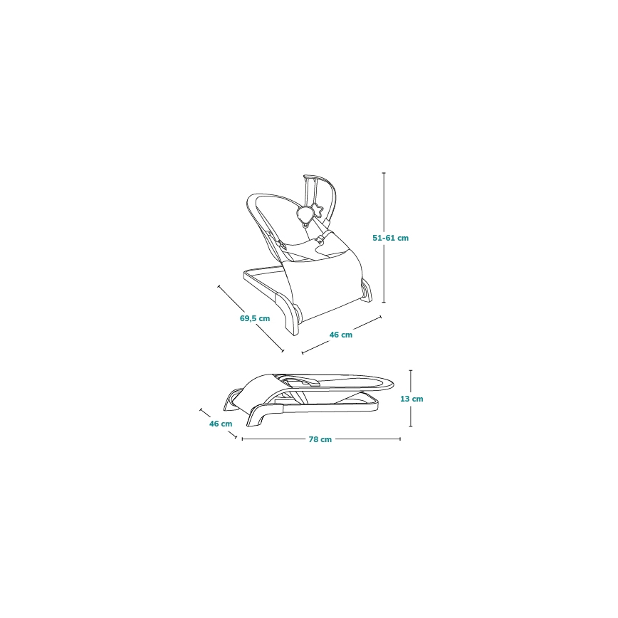 Lionelo - Balancelle pour bébé LILAC beige