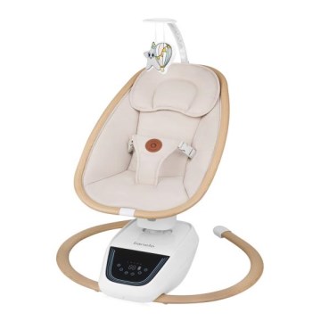 Lionelo - Balancelle pour bébé musicale OLIVIA Beige naturel + télécommande