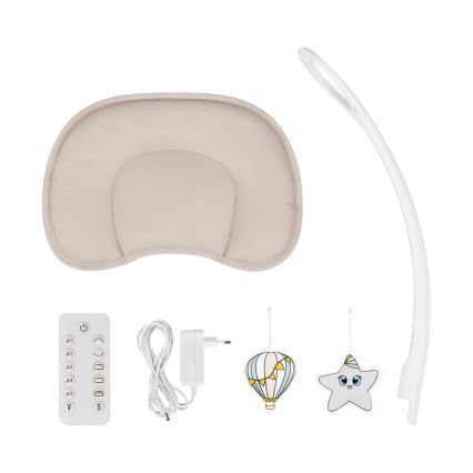 Lionelo - Balancelle pour bébé musicale OLIVIA Beige naturel + télécommande