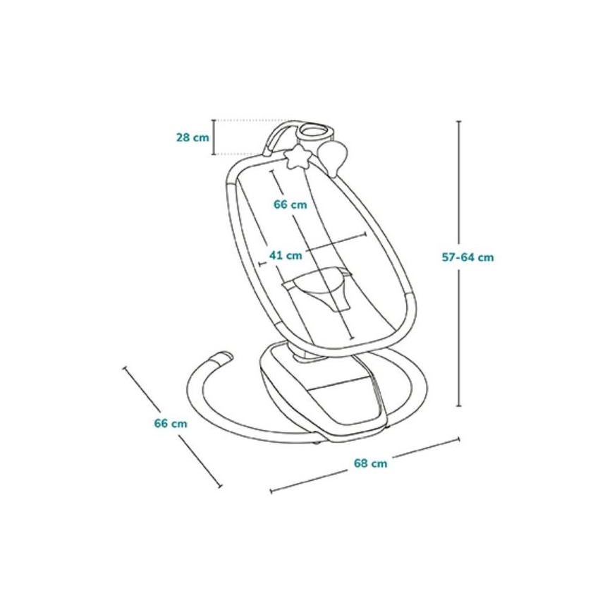 Lionelo - Balancelle pour bébé musicale OLIVIA Beige naturel + télécommande