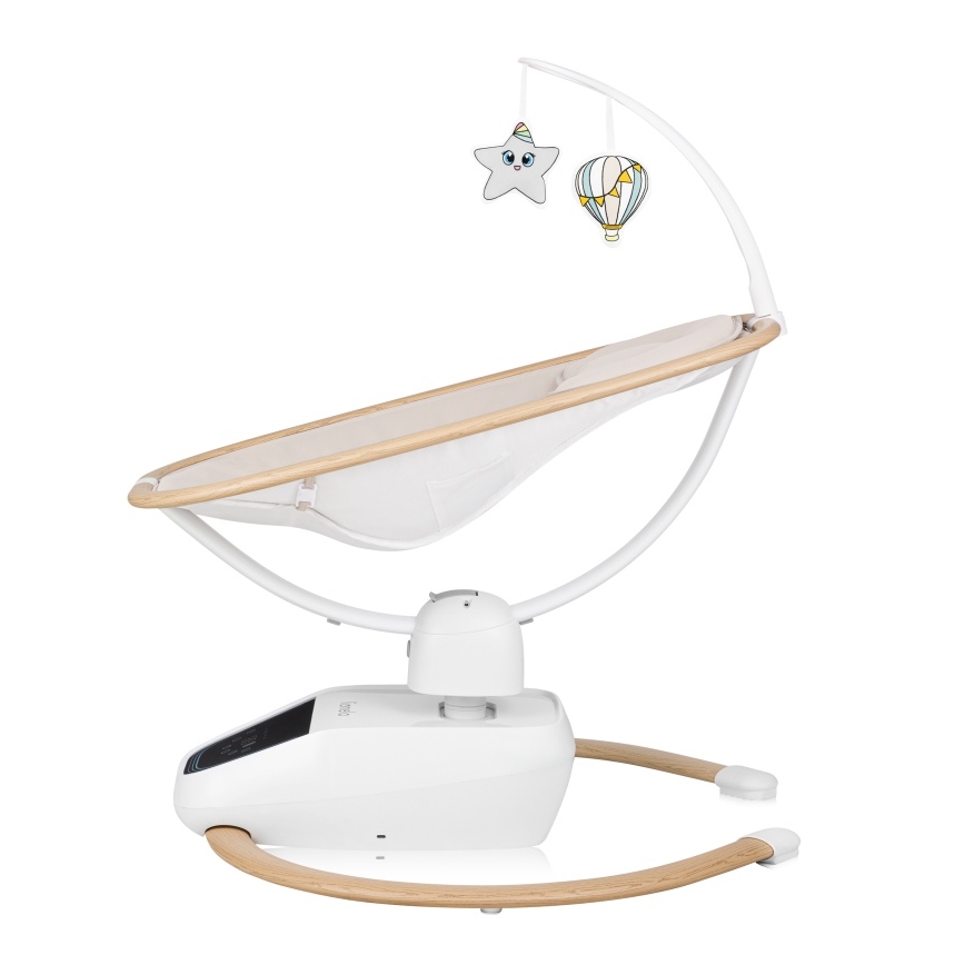 Lionelo - Balancelle pour bébé OLIVIA Beige naturel avec mélodie + télécommande