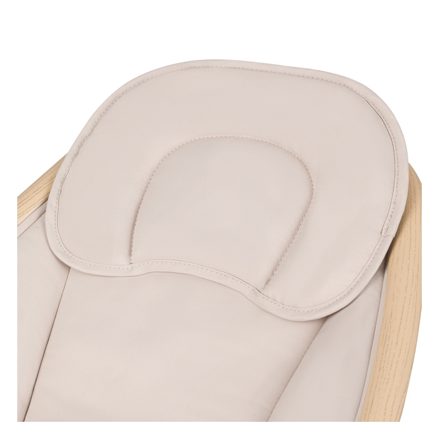 Lionelo - Balancelle pour bébé OLIVIA Beige naturel avec mélodie + télécommande