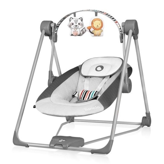 Lionelo - Balancelle pour bébé OTTO 4xLR14 Cozy Grey