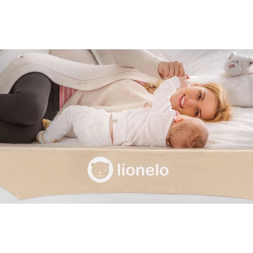 Lionelo - Barriera di sicurezza per letti EVA beige