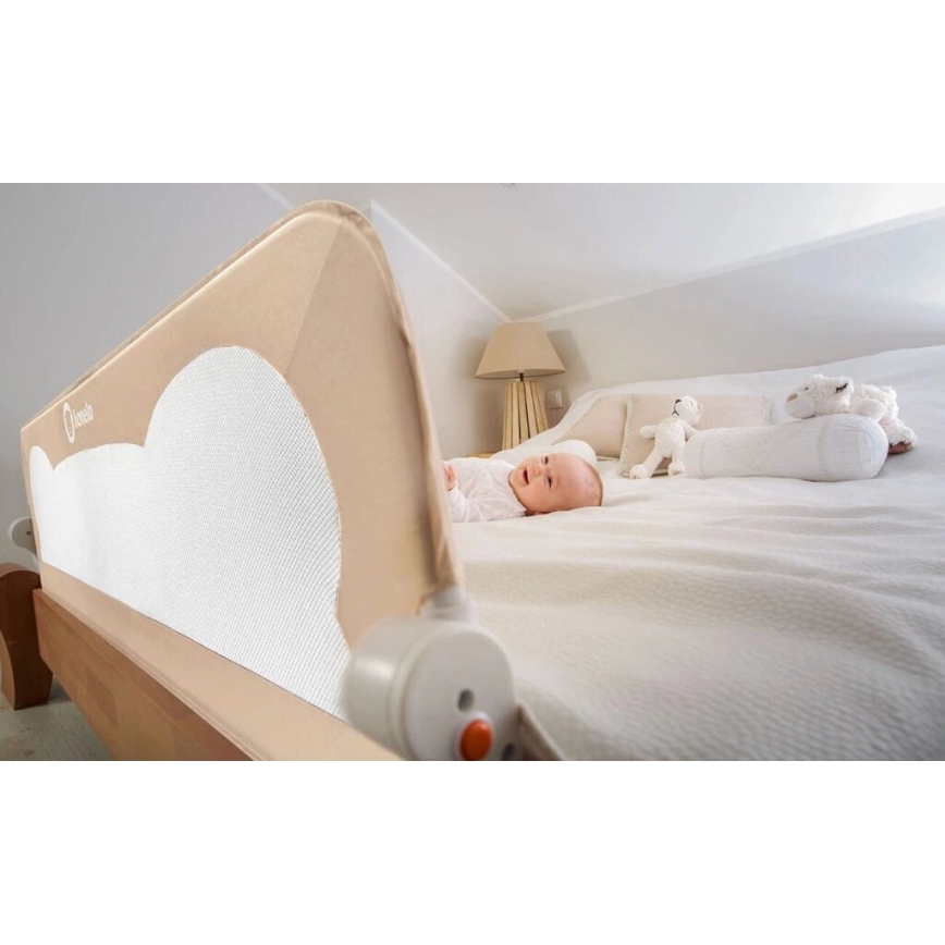 Lionelo - Barriera di sicurezza per letti EVA beige