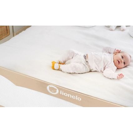 Lionelo - Barriera di sicurezza per letti EVA beige