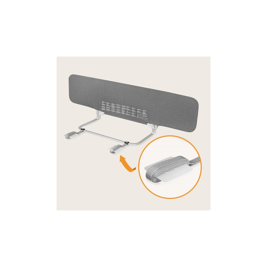 Lionelo - Barriera di sicurezza per letti LORA XL grigio scuro