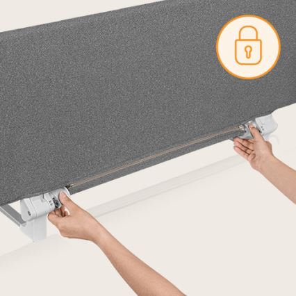 Lionelo - Barriera di sicurezza per letti LORA XL grigio scuro