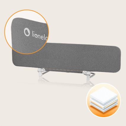 Lionelo - Barriera di sicurezza per letti LORA XL grigio scuro