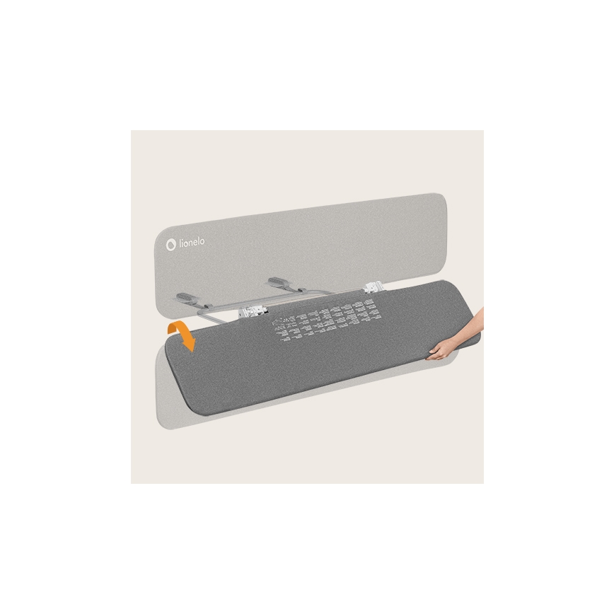 Lionelo - Barriera di sicurezza per letti LORA XL grigio scuro