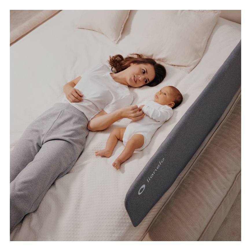 Lionelo - Barriera di sicurezza per letto LORA grigio scuro