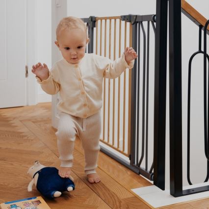 Lionelo - Barriera di sicurezza TRUUS SLIM nero/marrone