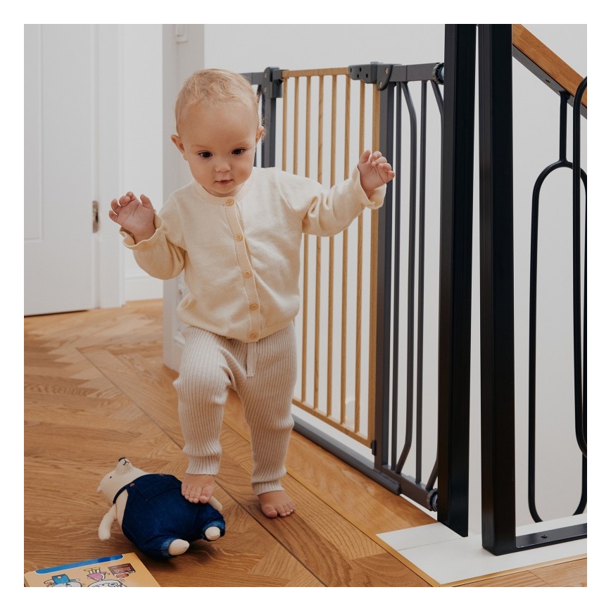 Lionelo - Barriera di sicurezza TRUUS SLIM nero/marrone