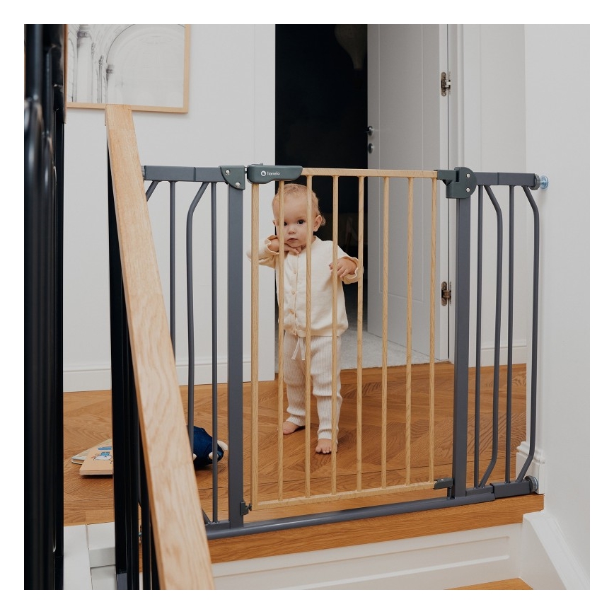 Lionelo - Barriera di sicurezza TRUUS SLIM nero/marrone