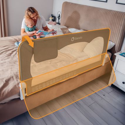 Lionelo - Barrière de sécurité pour lit HANNA Gris chiné