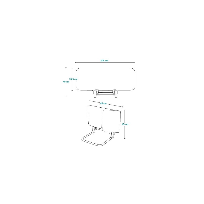 Lionelo - Barrière de sécurité pour lit LORA grise