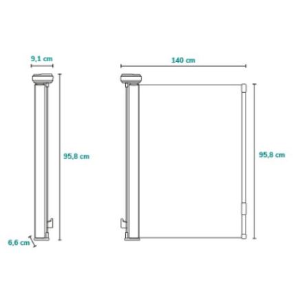 Lionelo - Barrière de sécurité THEA blanche