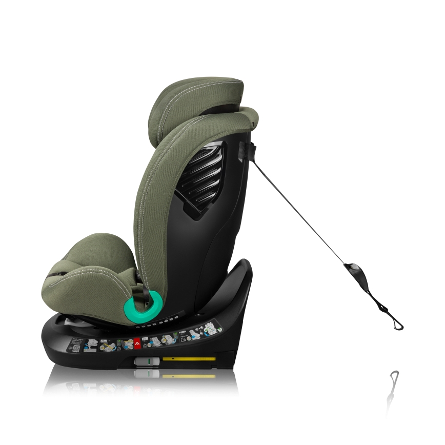 Lionelo - Drehbarer Kindersitz mit Basis BASTIAAN ONE i-Size 40-150 cm Olivgrün