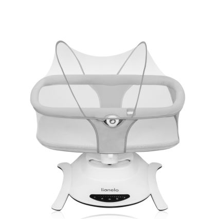 Lionelo - Sdraietta per neonati con melodia 2 in 1 BELLA 4xAA Grigio Cemento + telecomando