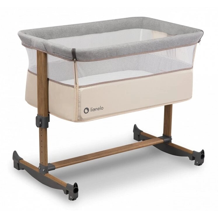 Lionelo - Berceau pour bébé 3en1 LEONIE gris/beige
