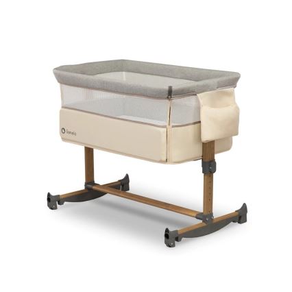 Lionelo - Berceau pour bébé 3en1 LEONIE gris/beige
