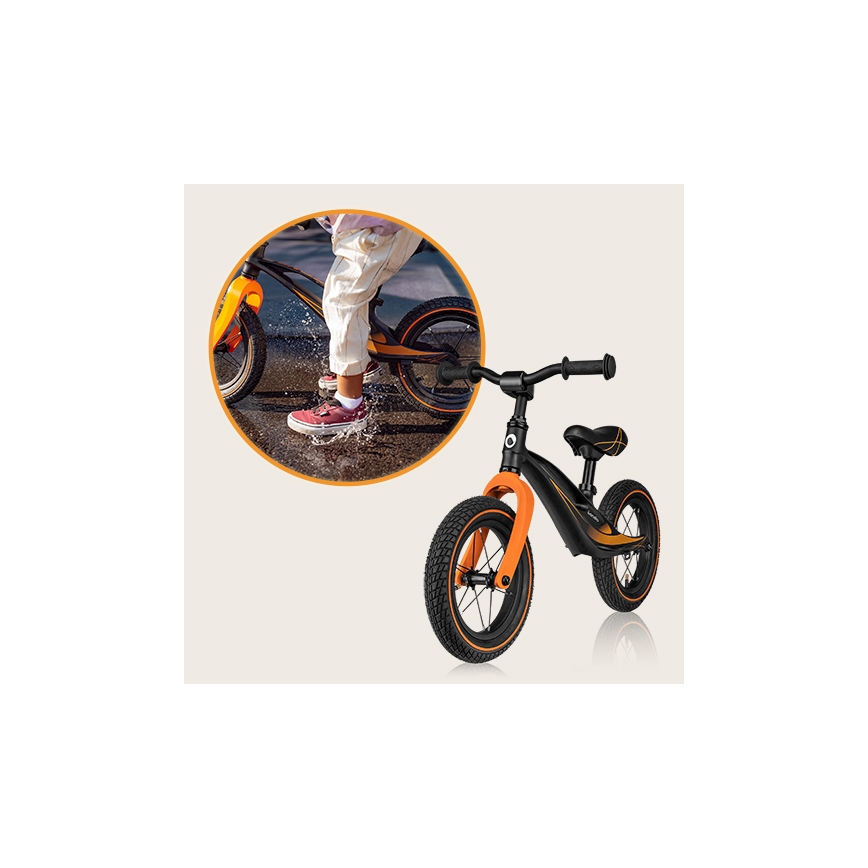 Lionelo - Bici a spinta BART AIR nero/arancione