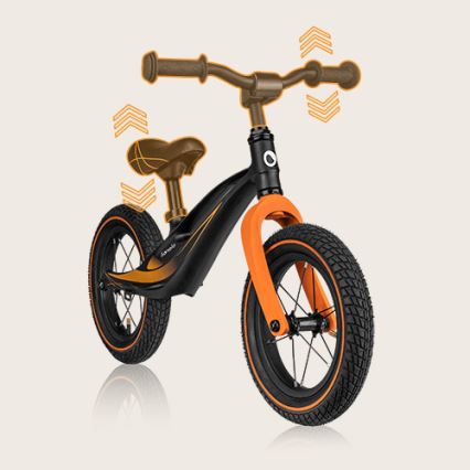 Lionelo - Bici a spinta BART AIR nero/arancione