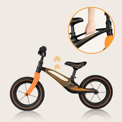Lionelo - Bici a spinta BART AIR nero/arancione
