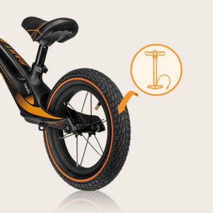 Lionelo - Bici a spinta BART AIR nero/arancione